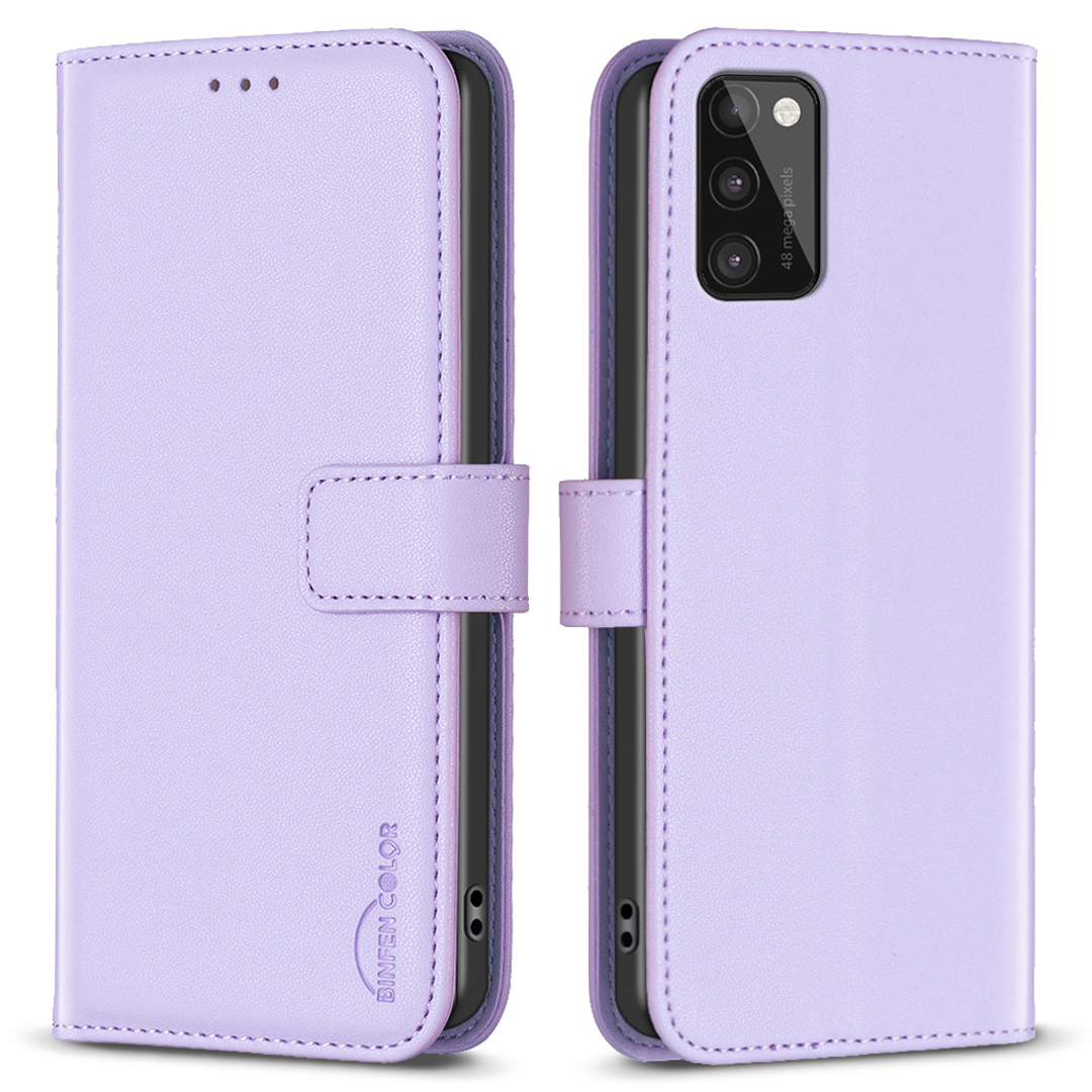 

Binfen Color BF17 Für Samsung Galaxy A41 (globale Version) Brieftaschen -leder -telefonabdeckungsständer Magnethülle - Lila, Galaxy A41 (Global Version)