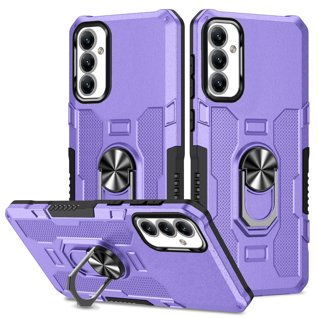 

Für Das Samsung Galaxy A14 5G Ringhalter Kickstand Phone Case PC + TPU -schutzabdeckung - Lila, Galaxy A14 5G
