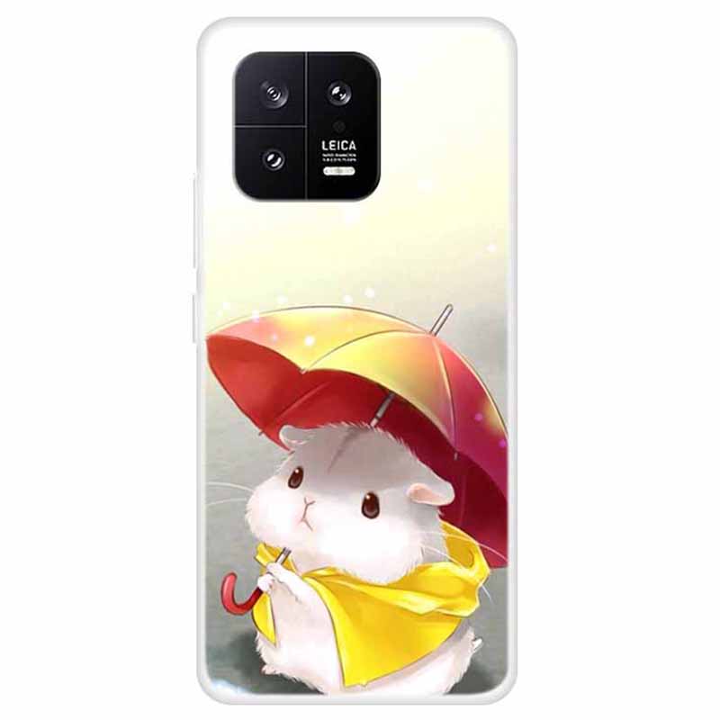 

Für Xiaomi 13 Flexible TPU Schockdcover -deckungsmuster -print -design Telefonhülle - Regenschirm Eichhörnchen, Xiaomi 13