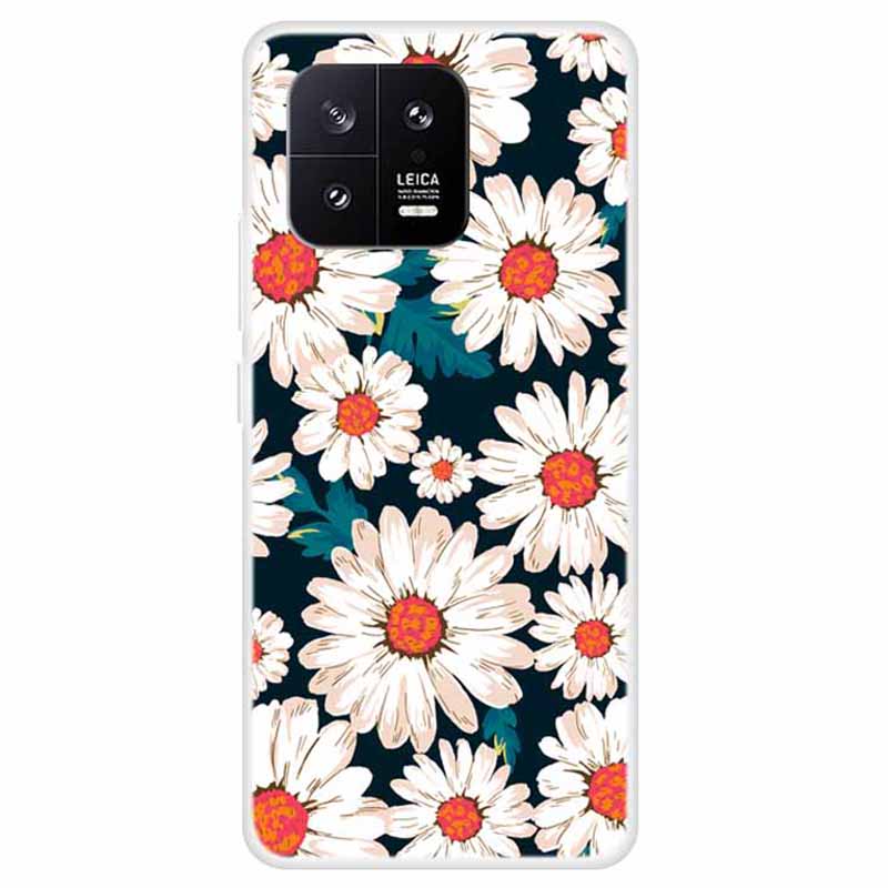 

Für Xiaomi 13 Muster Gedruckte TPU -abdeckung Slim Fit Protective Phone Case - Gänseblümchen, Xiaomi 13