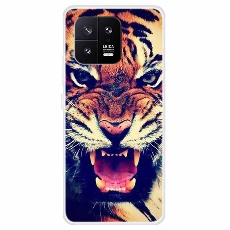 

Für Xiaomi 13 Muster Gedruckte TPU -abdeckung Slim Fit Protective Phone Case - Tiger, Xiaomi 13