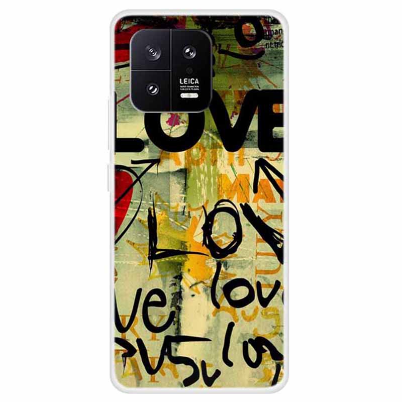 

Für Xiaomi 13 Soft TPU -rückzugsabdeckungsmuster -drucker -schutzhülle - Liebe, Xiaomi 13