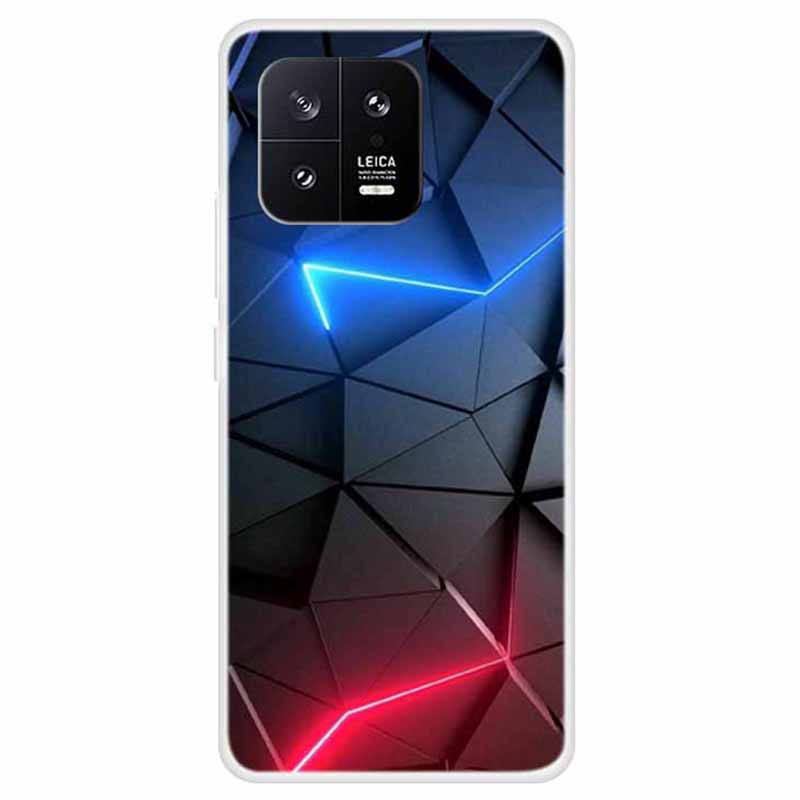 

Für Xiaomi 13 Soft TPU -rückzugsabdeckungsmuster -drucker -schutzhülle - Rot+blaue Technologie, Xiaomi 13