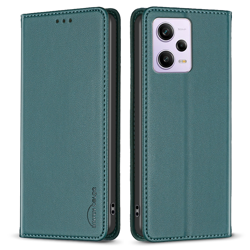 

Stand Fall Für Xiaomi Redmi Note 12 Pro 5g / 12 Pro Speed ​​5g / Poco X5 Pro 5G Binfen Color BF18 Lederkartenhalter Telefonabdeckung - Grün, Xiaomi Redmi Note 12 Pro 5G