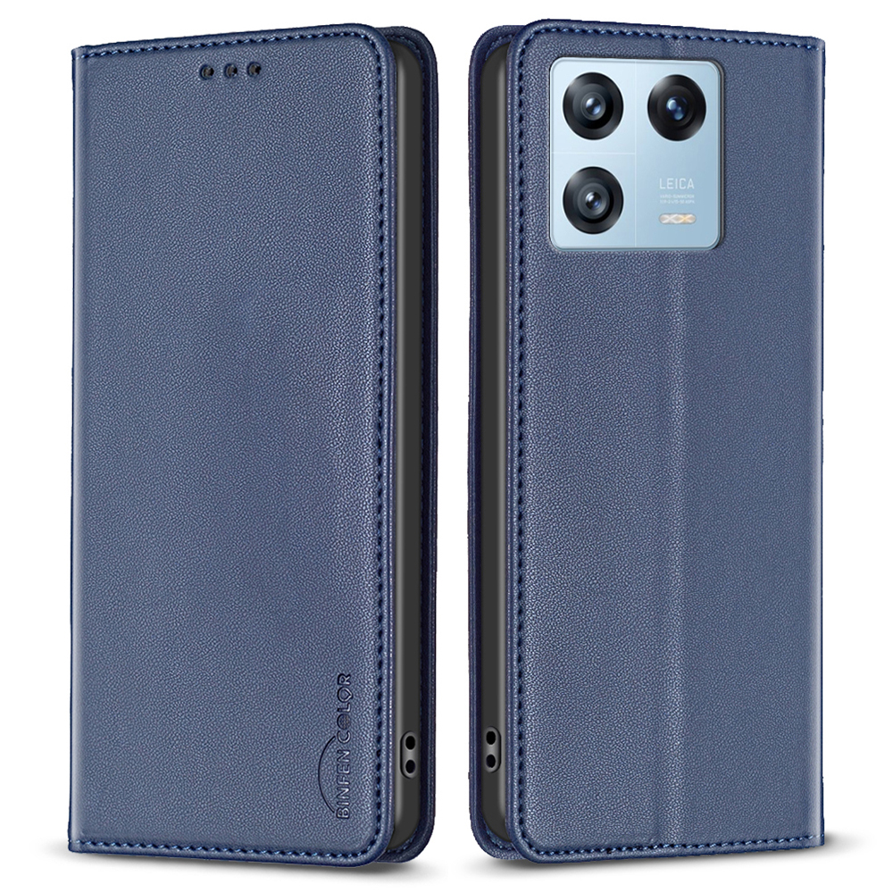 

Binfen Farbe BF18 Für Xiaomi 13 Pro 5G Stand Card Halter Telefonhülle PU Leder + TPU -telefonabdeckung - Blau, Xiaomi 13 Pro 5G