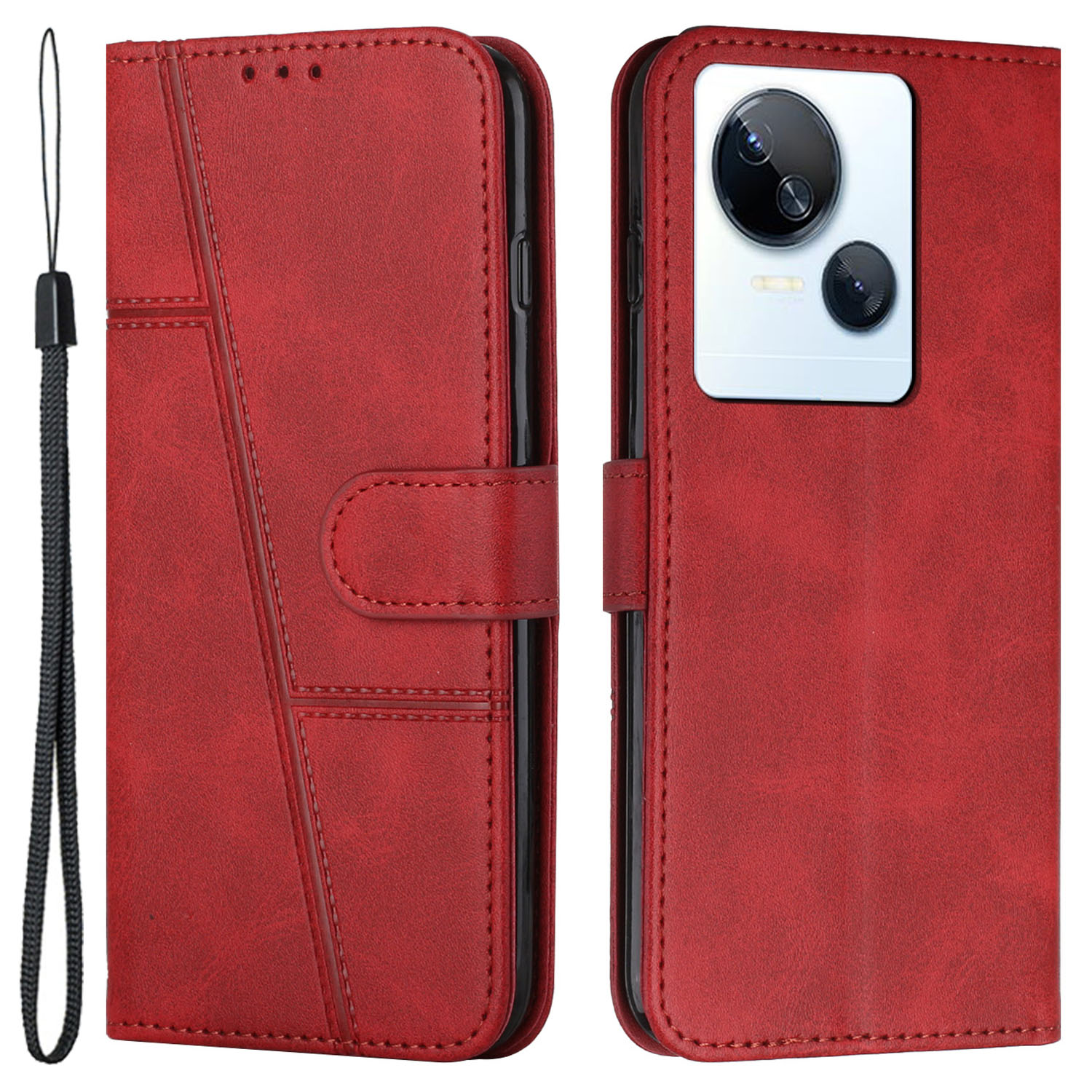 

Telefonhülle Für Tecno Spark 10 5G Drop-sof-brieftaschenstand Folio Flip PU Leder Handyabdeckung - Rot, Tecno Spark 10 5G