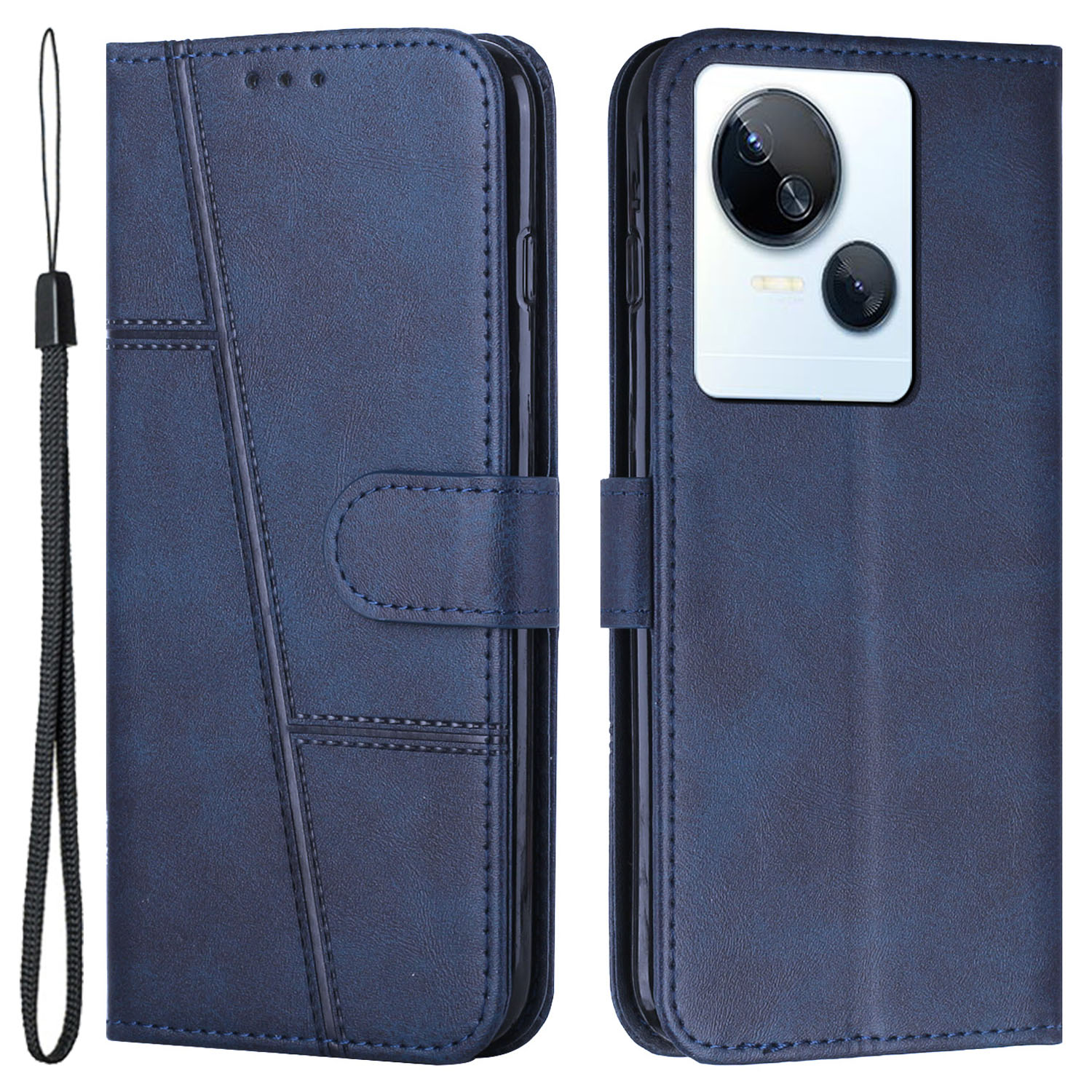 

Telefonhülle Für Tecno Spark 10 5G Drop-sof-brieftaschenstand Folio Flip PU Leder Handyabdeckung - Saphir, Tecno Spark 10 5G