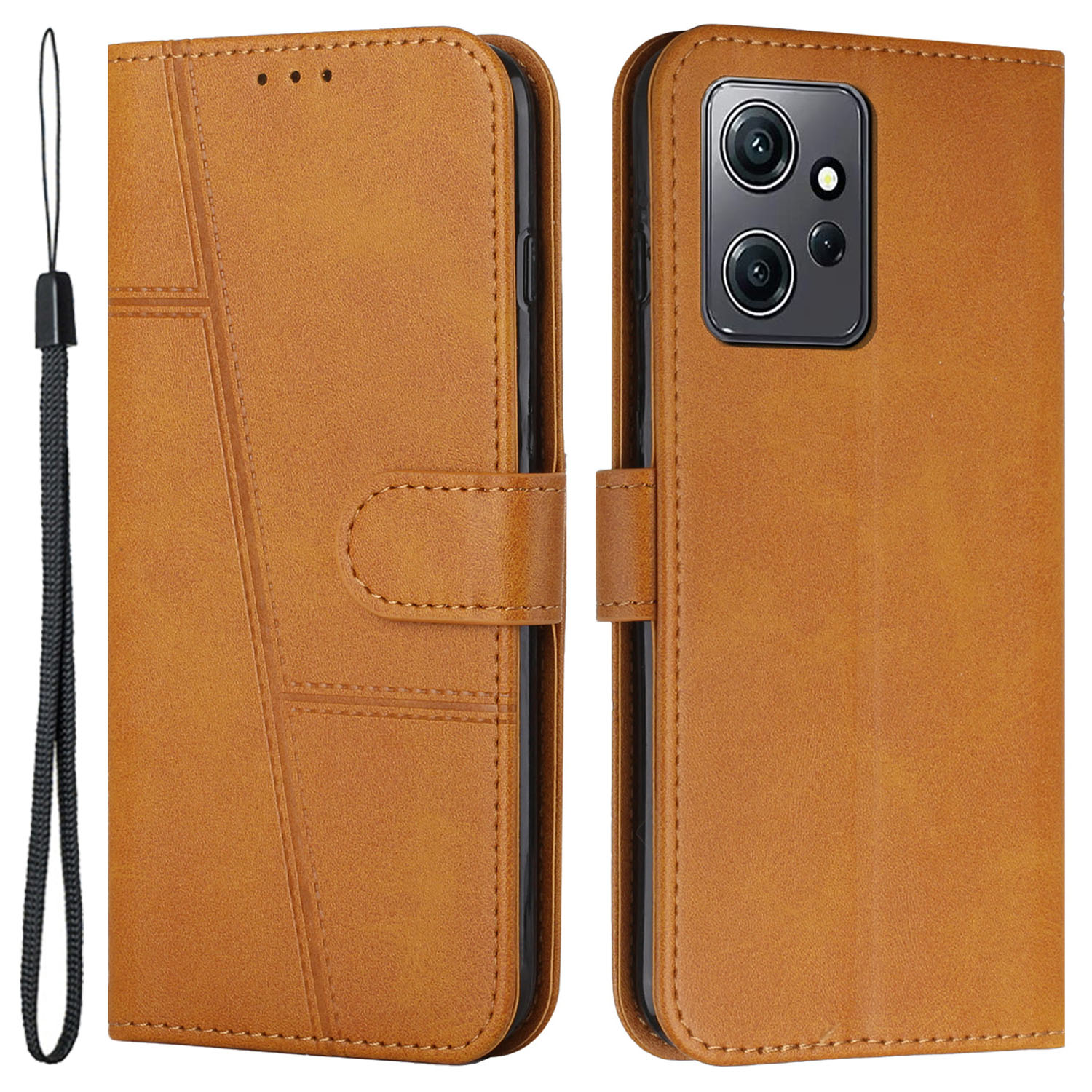 

PU Lederhülle Für Xiaomi Redmi Note 12 4G Handy Drop-sof-brieftasche Faltbare Ständerabdeckung - Gelb, Xiaomi Redmi Note 12 4G