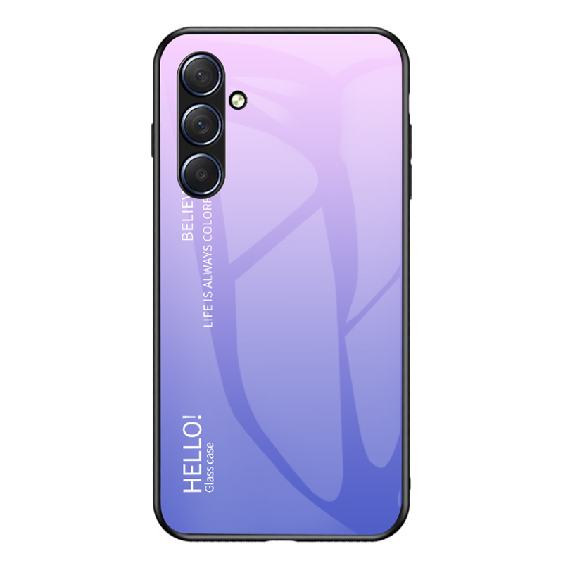 

Für Samsung Galaxy M54 5G Schockdet Zur Telefonhülle PC + TPU + Temperiertes Glas Schlanker Hülle - Gradient Pink Purpur, Galaxy M54 5G