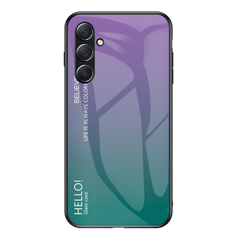 

Für Samsung Galaxy M54 5G Schockdet Zur Telefonhülle PC + TPU + Temperiertes Glas Schlanker Hülle - Gradientenviolett, Galaxy M54 5G