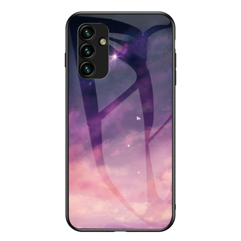 

Für Samsung Galaxy A24 4G Tempered Glass Starry Sky Case PC+TPU Schockfeste Telefonabdeckung - Traum Sternenhimmel, Galaxy A24 4G