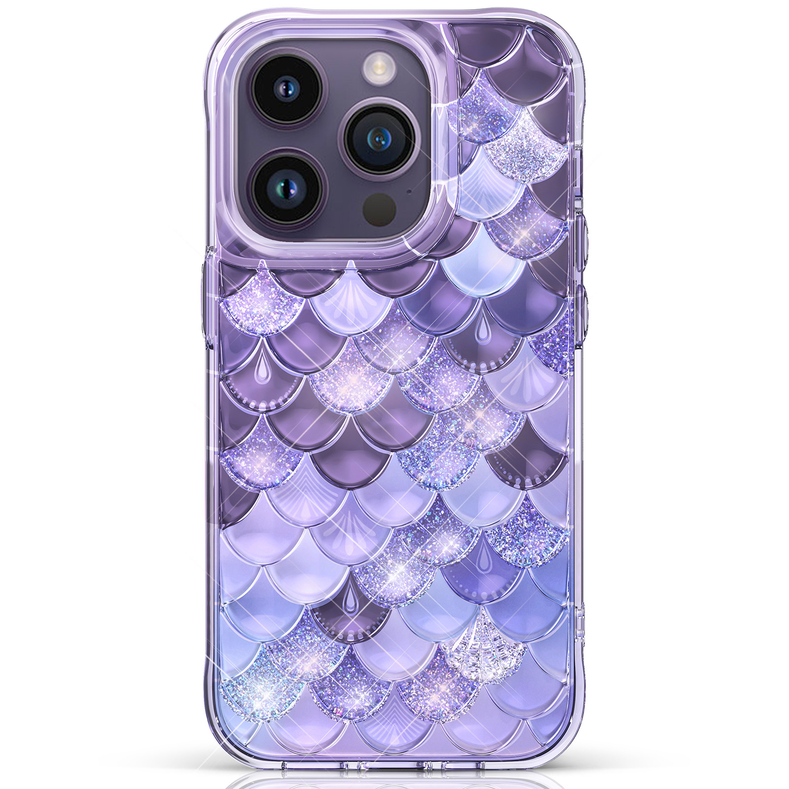 

Kingxbar Fish Scale -serie Für Iphone 14 Pro Max IML Design Phone Hülle TPU+PET School School - Lila, iPhone 14 Pro Max
