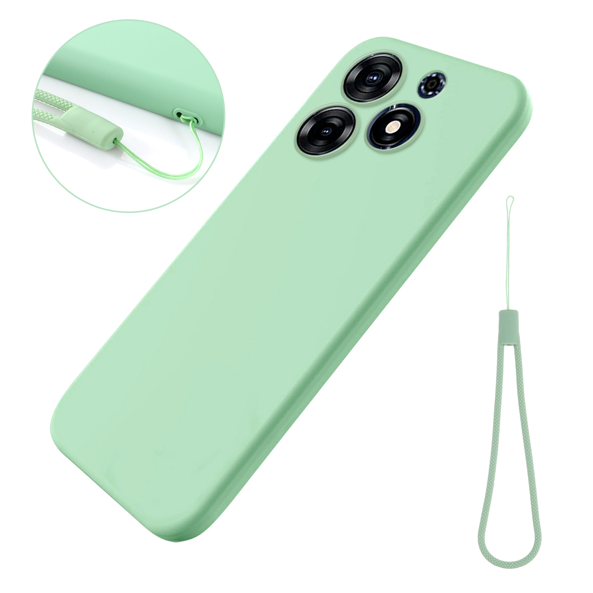 

Für Tecno Spark 10 Pro Liquid Silicon Weichverkleidungshülle Drop-proof-rückzugabdeckung - Grün, Tecno Spark 10 Pro