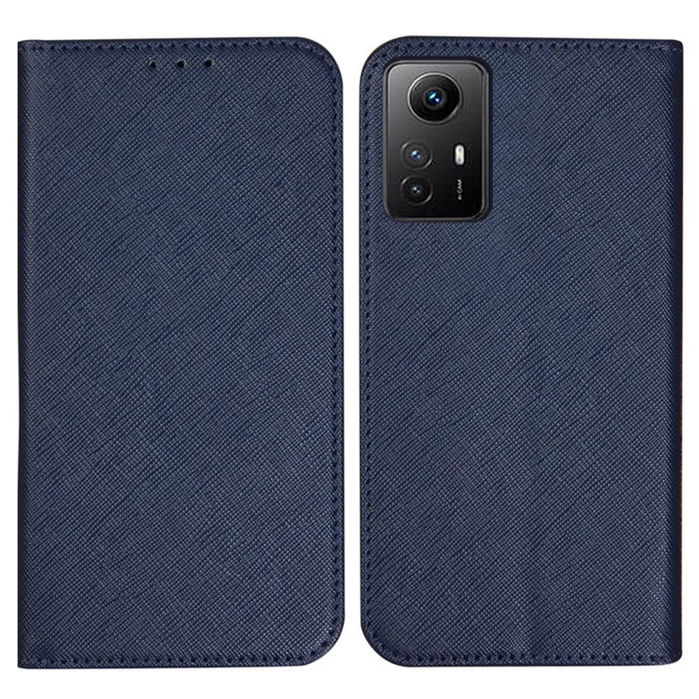 

Für Xiaomi Redmi Note 12s 4G Cross Texture Phone Leder Hülle Wallet -smartphone -abdeckung - Dunkelblau, Xiaomi Redmi Note 12S 4G
