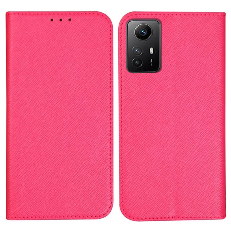 

Für Xiaomi Redmi Note 12s 4G Cross Texture Phone Leder Hülle Wallet -smartphone -abdeckung - Rosa, Xiaomi Redmi Note 12S 4G