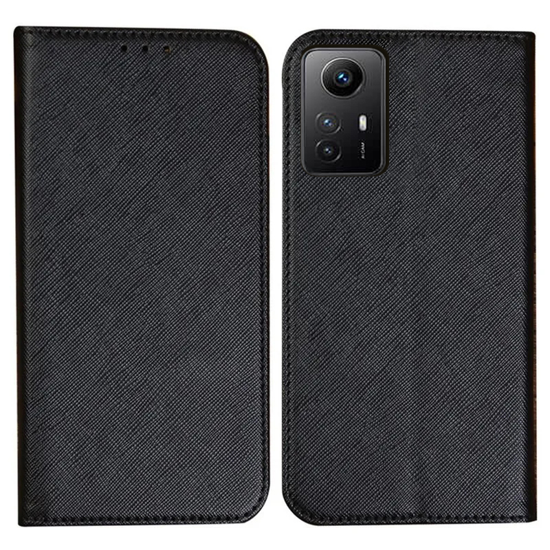 

Für Xiaomi Redmi Note 12s 4G Cross Texture Phone Leder Hülle Wallet -smartphone -abdeckung - Schwarz, Xiaomi Redmi Note 12S 4G