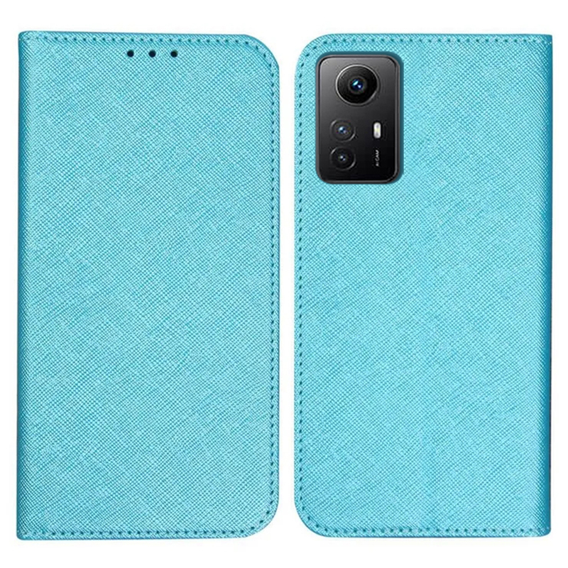 

Für Xiaomi Redmi Note 12s 4G Cross Texture Phone Leder Hülle Wallet -smartphone -abdeckung - Himmelblau, Xiaomi Redmi Note 12S 4G