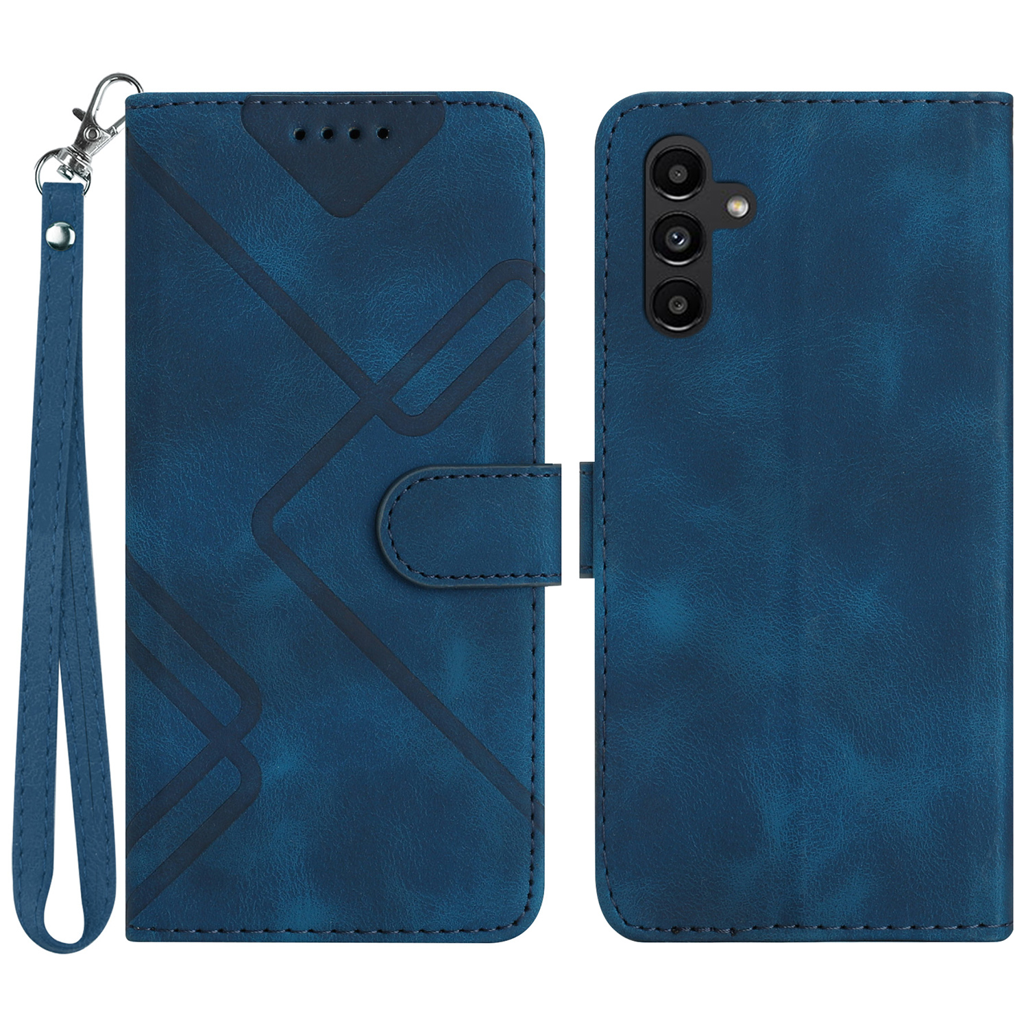 

Yx0040 Für Samsung Galaxy A54 5G Handy Hülle Geprägtes Muster PU Lederständer Cover Wallet - Saphir, Galaxy A54 5G
