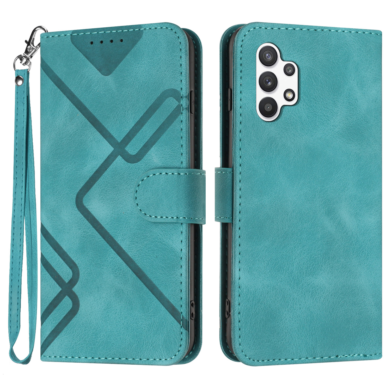 

Yx0040 Für Samsung Galaxy A13 4G Geprinktes Telefon Brieftasche Hülle PU Leder Faltbare Standabdeckung - Baby Blau, Galaxy A13 4G