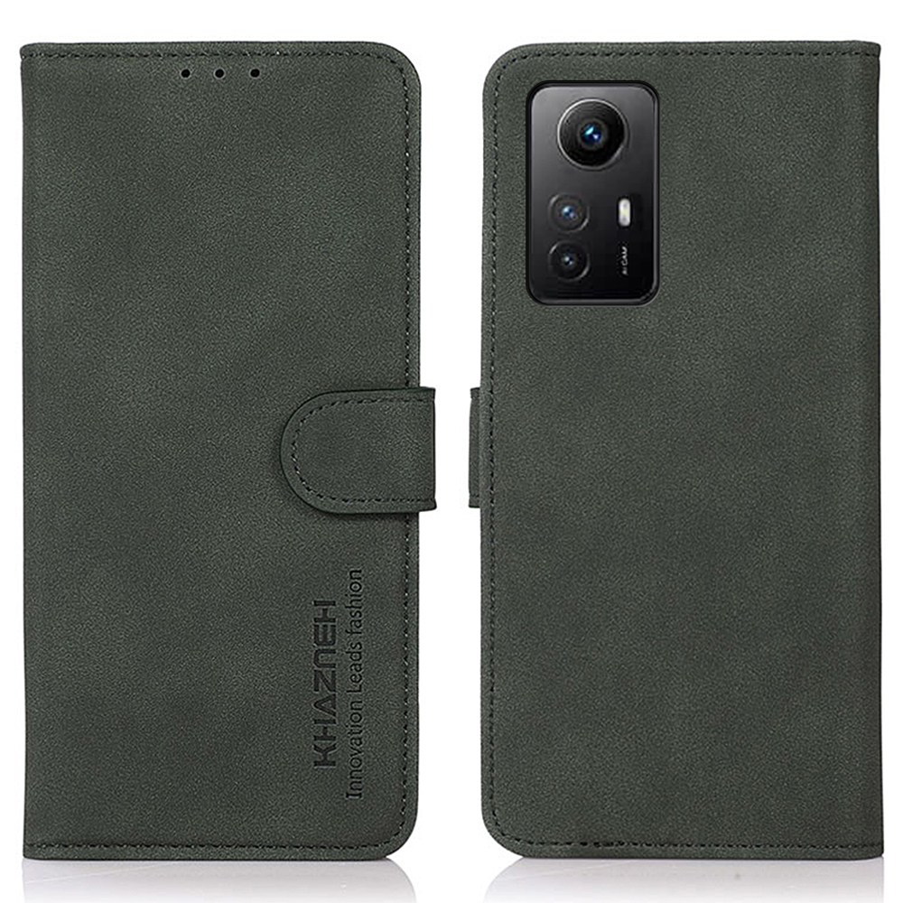 

Khazneh Telefonkoffer Für Xiaomi Redmi Note 12s 4G Strukturierte PU Leder Flip Wallet Stand Cover - Grün, Xiaomi Redmi Note 12S 4G