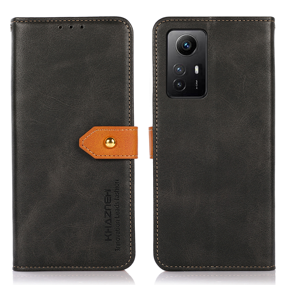 

Khazneh Für Xiaomi Redmi Anmerkung 12s 4G Anti-fingerabdruck PU Leder Telefonabdeckung Cowide Texturständer Wallet Wallet - Schwarz, Xiaomi Redmi Note 12S 4G