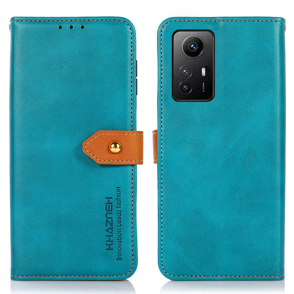 

Khazneh Für Xiaomi Redmi Anmerkung 12s 4G Anti-fingerabdruck PU Leder Telefonabdeckung Cowide Texturständer Wallet Wallet - Blau, Xiaomi Redmi Note 12S 4G