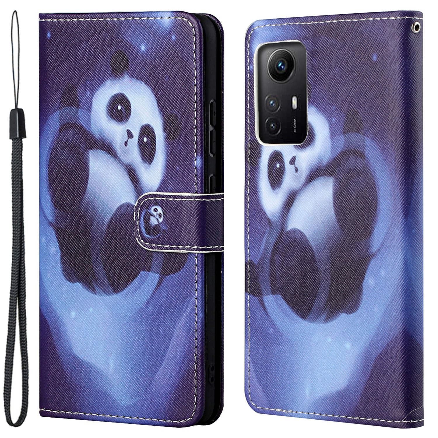 

Für Xiaomi Redmi Note 12s 4G Wallet Phone Case 3D Muster Druckständer Leder -telefonabdeckung - Panda, Xiaomi Redmi Note 12S 4G