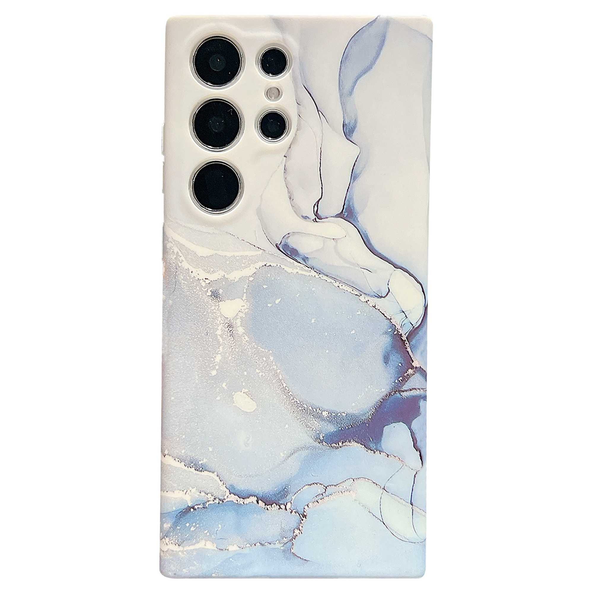 

Für Samsung Galaxy S23 Ultra Anti-drop IMD Marmor Muster Telefon Deckung Soft TPU Back Case - Weiss, Galaxy S23 Ultra