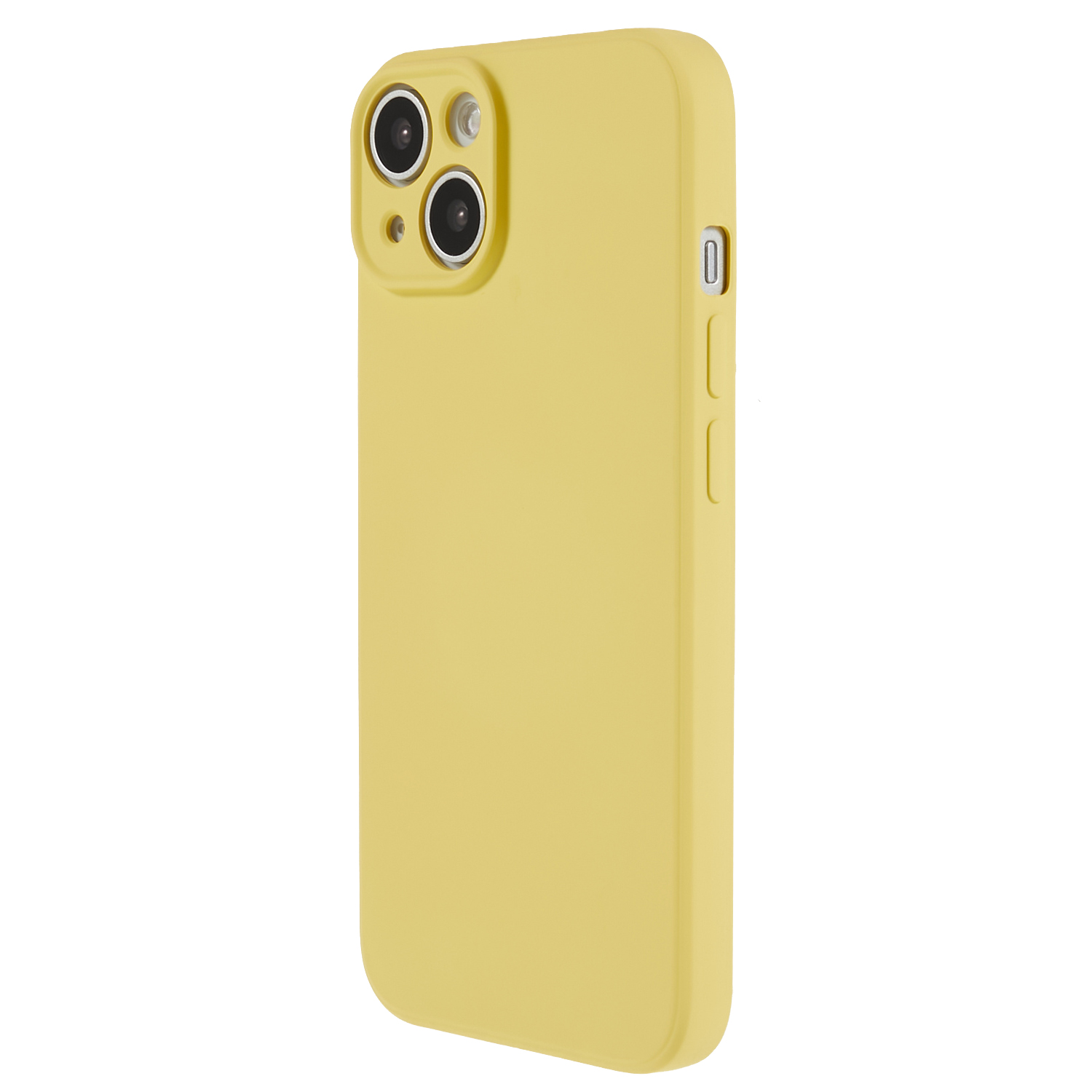 

Für Das Iphone 13 Mini Gummized TPU -hülle Faserfasern Kratzfeste Telefonabdeckung - Gelb, iPhone 13 mini