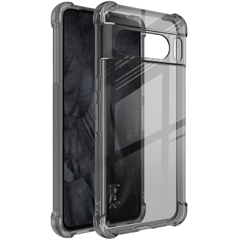 

IMAK Clear Case Für Google Pixel 8 Pro, Soft TPU Drop Resistant Phone Back Protector Deckung - Transparent Schwarz, Google Pixel 8 Pro