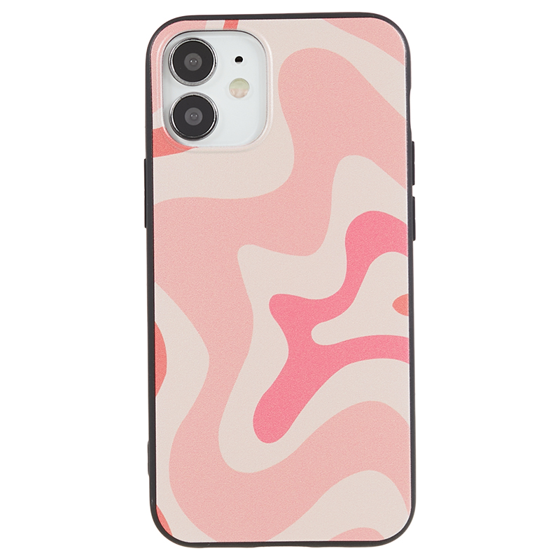 

Für Das Iphone 12 Mini Soft TPU Schockdosenkoffer-muster Druck Anti-kratzer-telefonabdeckung - Unregelmäßiges Rosa, iPhone 12 mini
