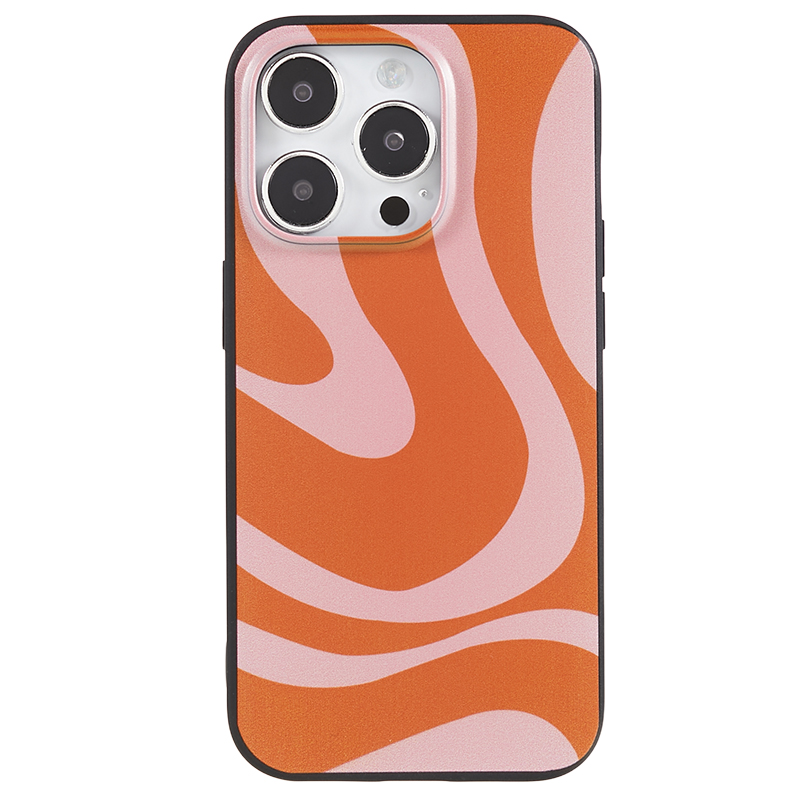 

Für Iphone 14 Pro Max Muster Druckkoffer Flexible TPU -schockdelefonabdeckung - Unregelmäßige Orange, iPhone 14 Pro Max
