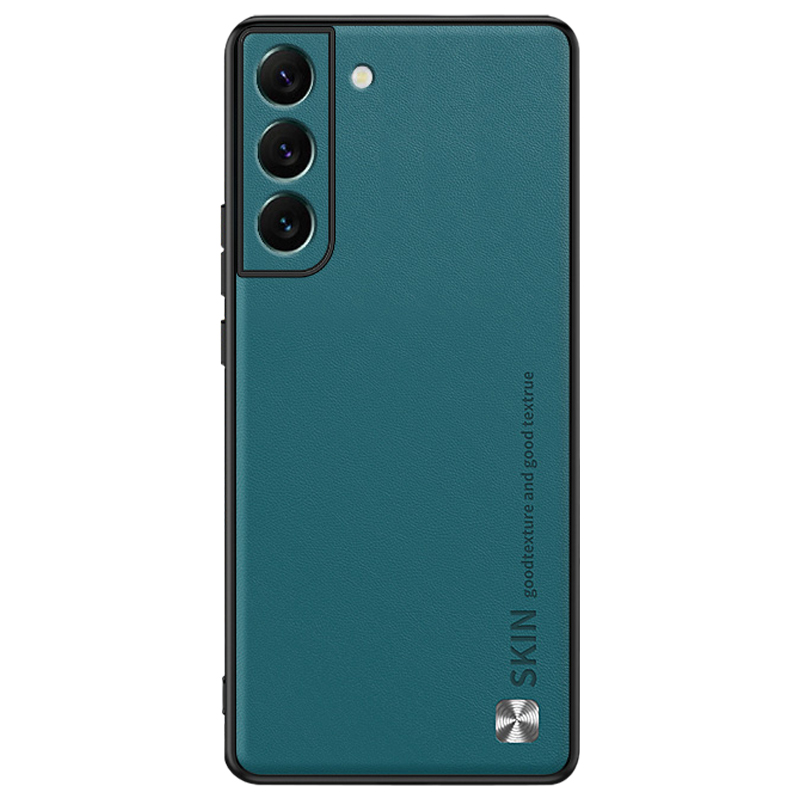 

Für Samsung Galaxy S22+ 5G Protective Shell Metal Decor PU Leder Beschichtete Pc+ Tpu -telefonhülle - Grün, Galaxy S22+ 5G