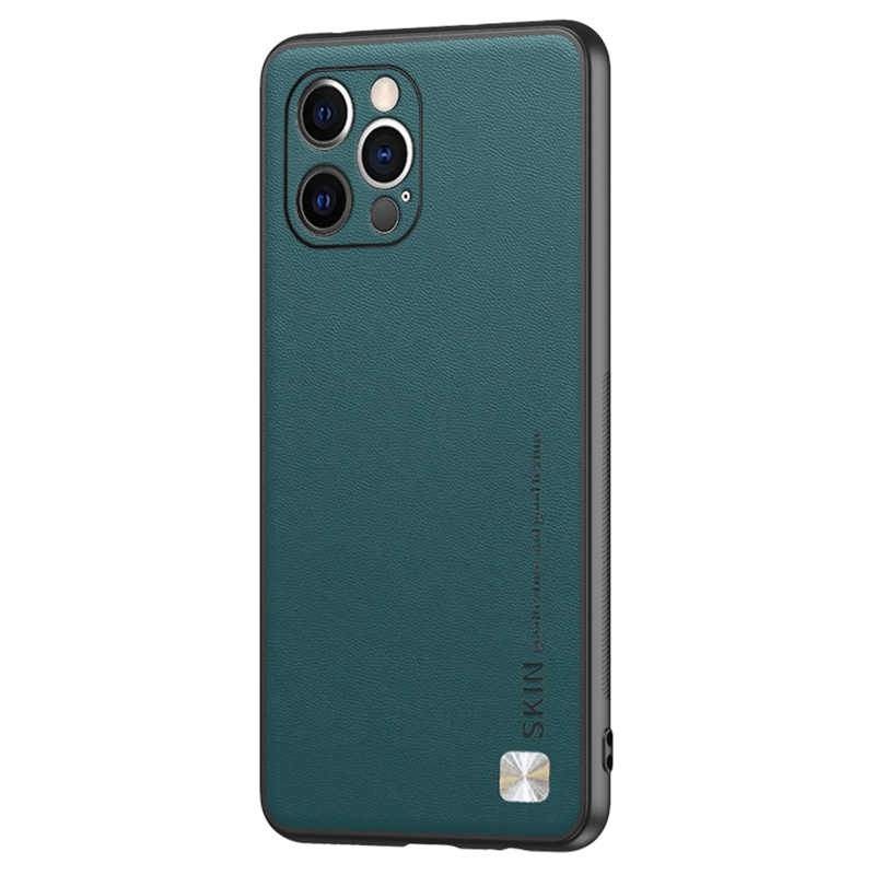 

Kollisionsbeweis Für Iphone 13 Pro Max 6,7 Zoll PU -leder -pc+tpu -telefonabdeckung Mit Metalldekoration - Grün, iPhone 13 Pro Max