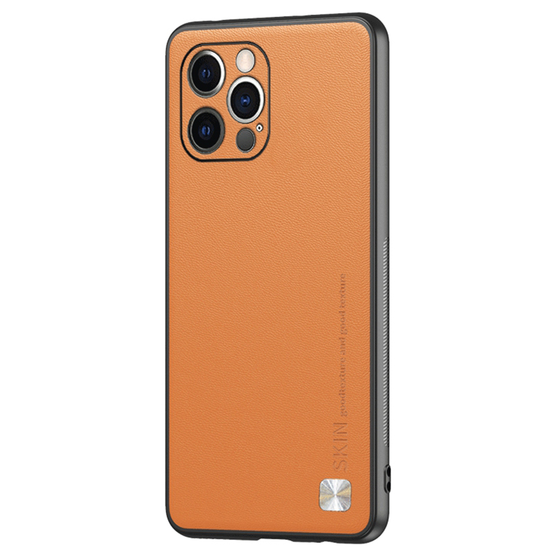 

Kollisionsbeweis Für Iphone 13 Pro Max 6,7 Zoll PU -leder -pc+tpu -telefonabdeckung Mit Metalldekoration - Gold-braun, iPhone 13 Pro Max