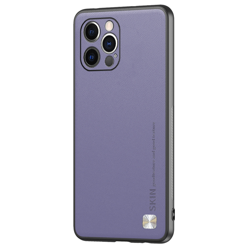 

Kollisionsbeweis Für Iphone 13 Pro Max 6,7 Zoll PU -leder -pc+tpu -telefonabdeckung Mit Metalldekoration - Lila, iPhone 13 Pro Max