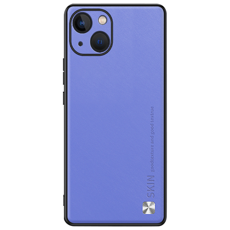 

Telefonabdeckung Für Iphone 14 Plus Drop Proof PU Lederbeschichtete PC+TPU -hülle Mit Metalldekoration - Lila, iPhone 14 Plus