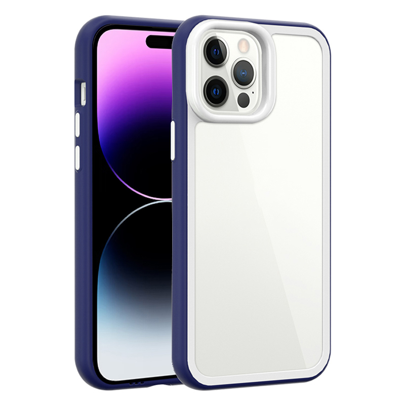 

Für Iphone 14 Pro Max Clear Phone Case Hartes Acryl Zurück - Blau, iPhone 14 Pro Max