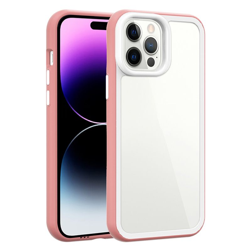 

Für Iphone 14 Pro Max Clear Phone Case Hartes Acryl Zurück - Rosa, iPhone 14 Pro Max