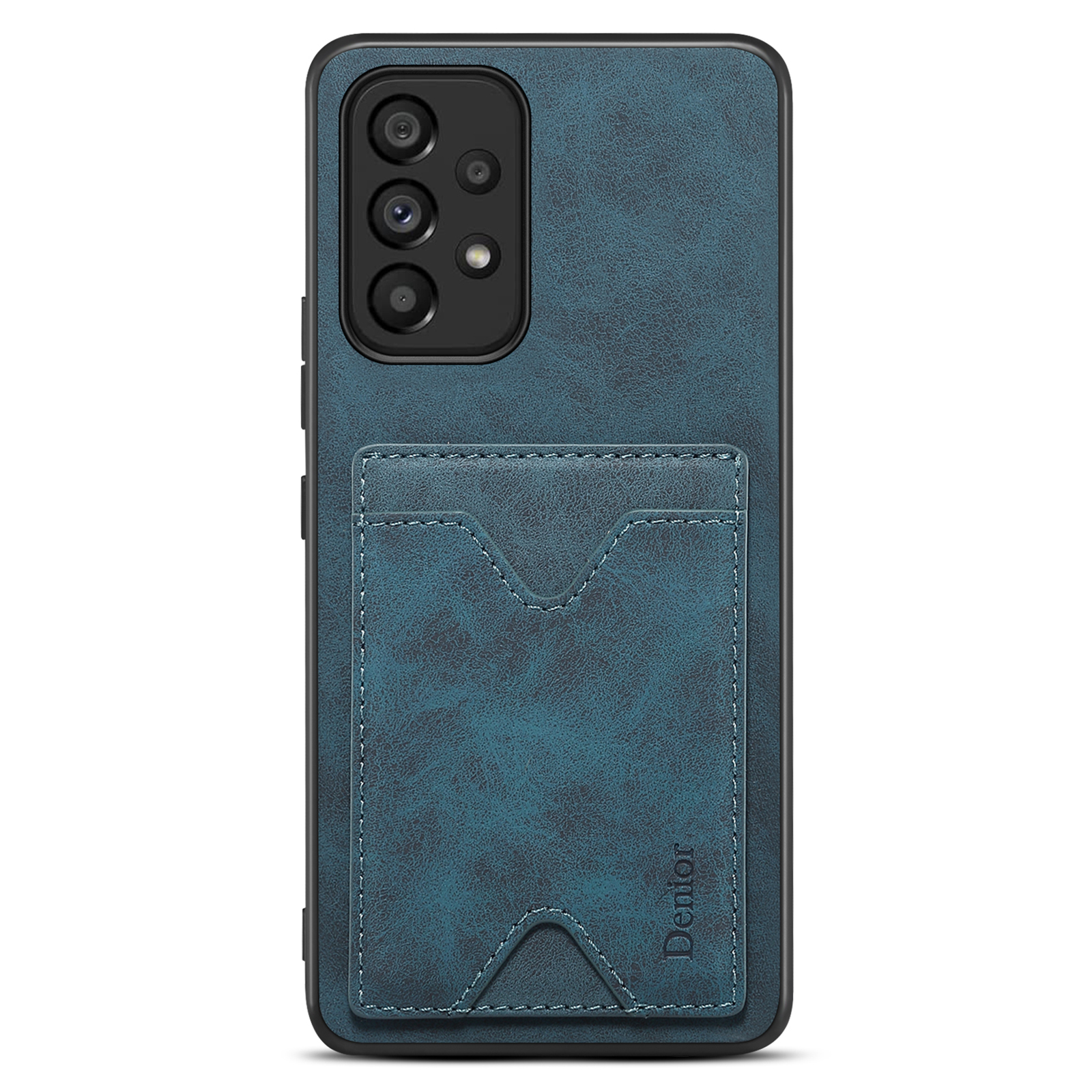 

Denior Für Samsung Galaxy A23 5G (globale Version)/A23 4G PU Lederbeschichtete TPU -telefonkarten -karten -kickständer Cover - Blau, Galaxy A23 5G (Global Version)