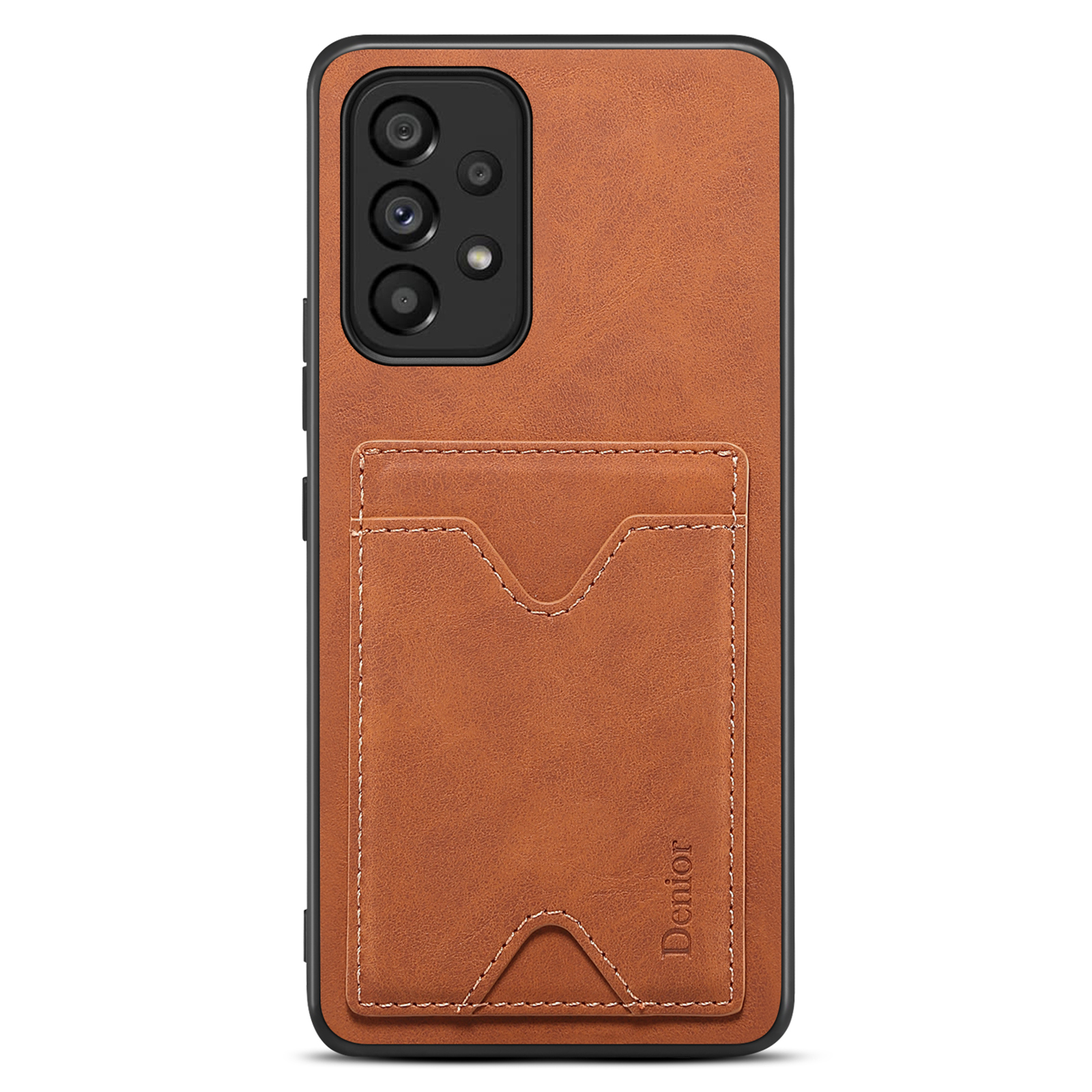 

Denior Für Samsung Galaxy A53 5G Lederbeschichtete TPU -cover Kickstand -karten -slot -telefonhülle - Braun, Samsung Galaxy A53 5G