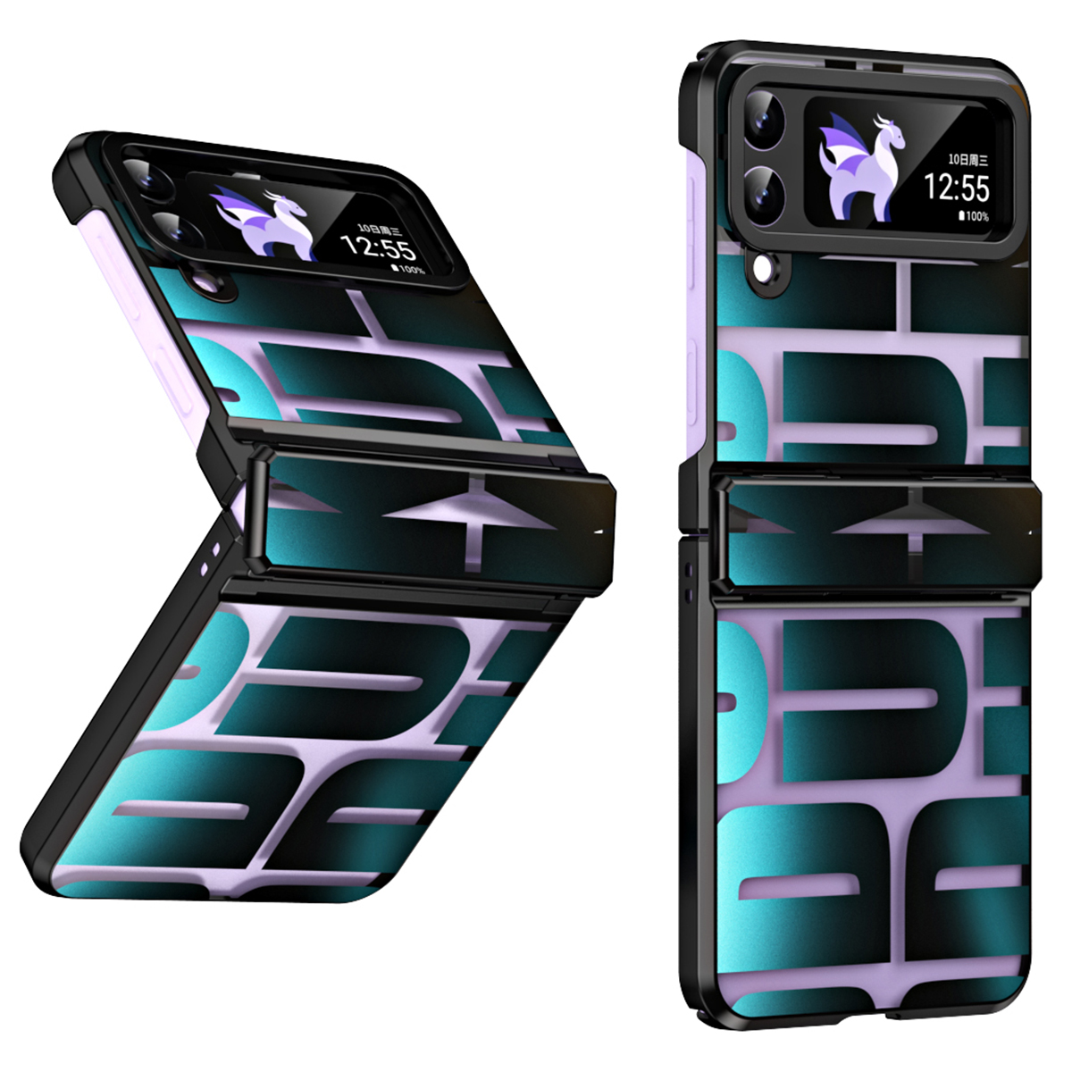

Für Samsung Galaxy Z Flip4 5G Electroplated Hard PC Case Hinde Protection Telefonabdeckung - Schwarz, Galaxy Z Flip4 5G