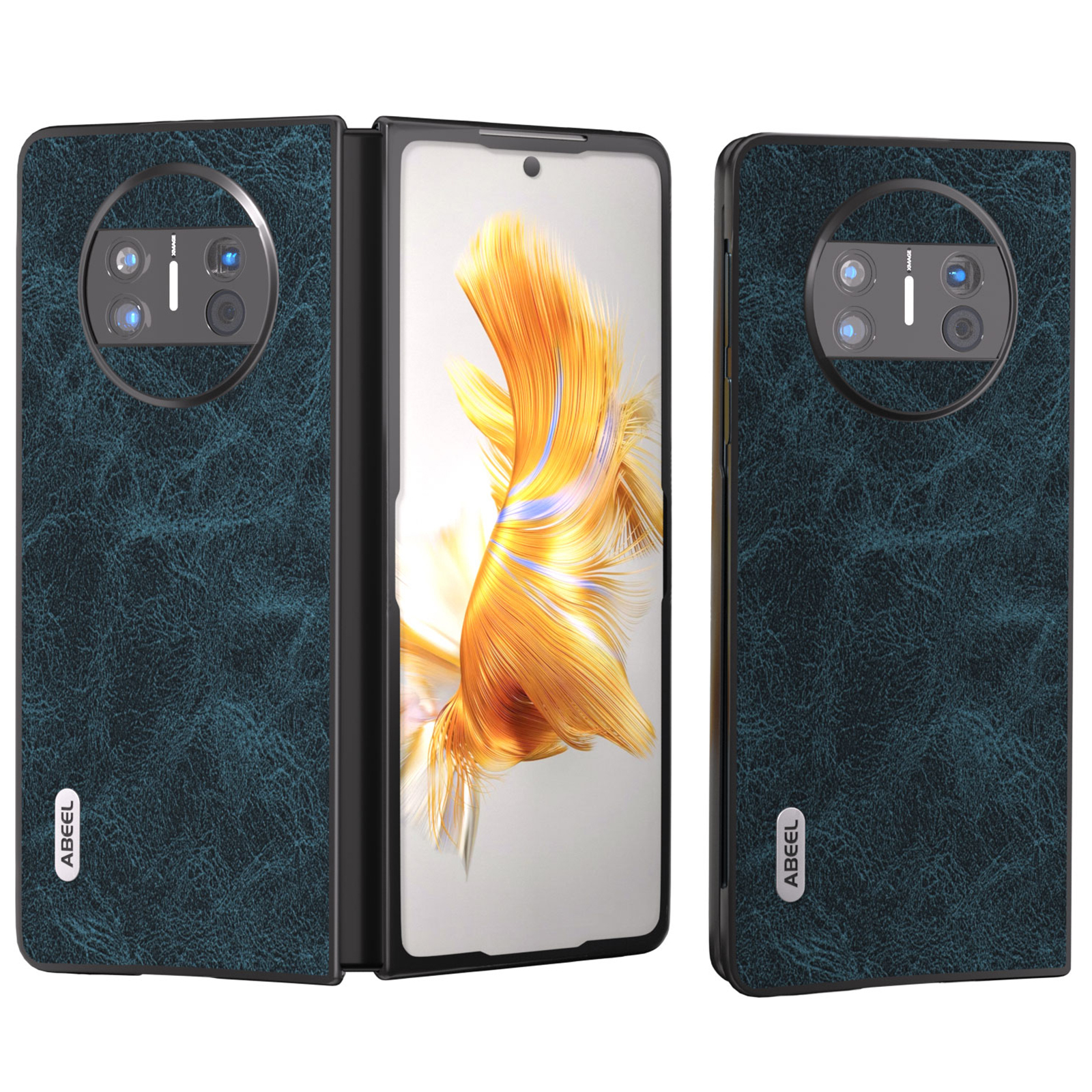 

Abeel Für Huawei Mate X3 5G Anti-drogen-telefonhülle Litchi Textur PU Lederschichtes Telefonabdeckung - Blau, Huawei Mate X3 5G