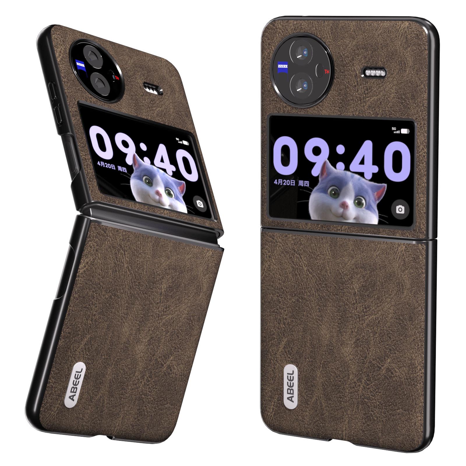 

Abeel Für Vivo X Flip Litchi Textur Telefonabdeckung PU -leder -pc -falthülle Mit Leder -leder -pc - Khaki, vivo X Flip