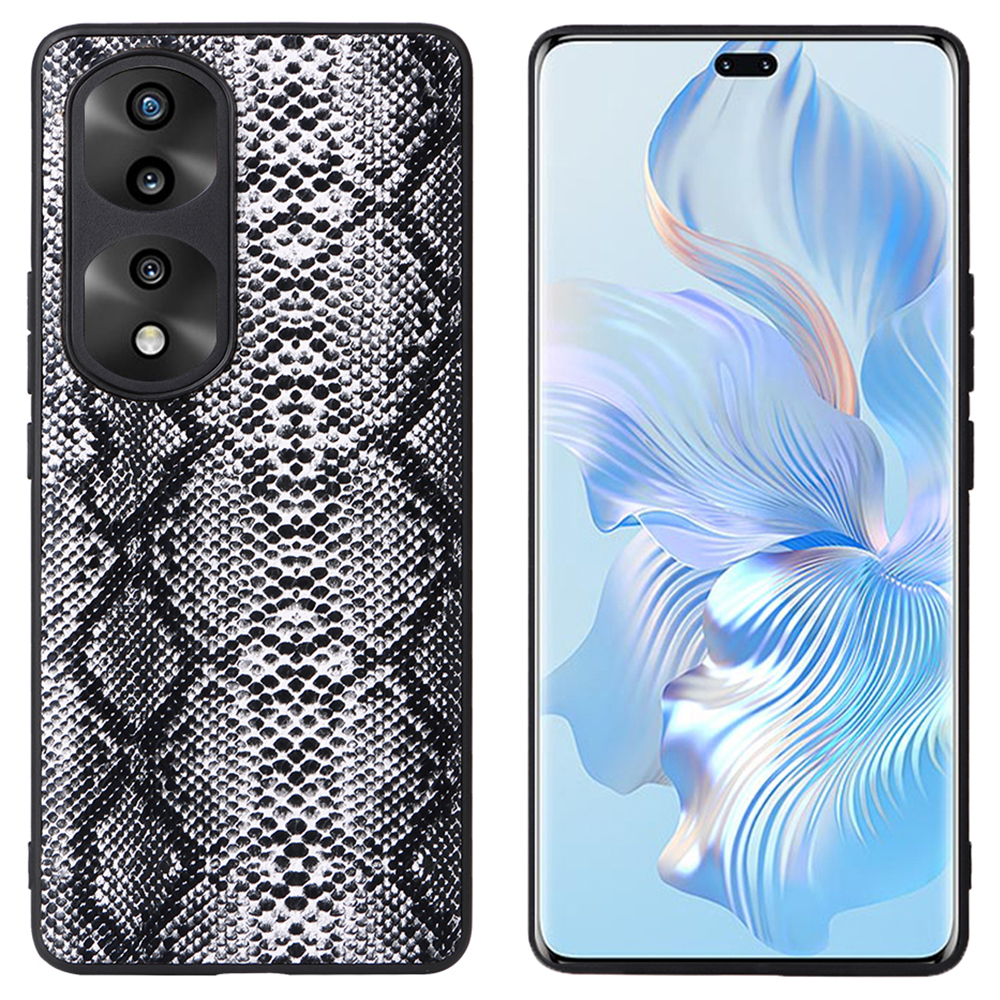 

Für Die Ehre 80 Pro 5G Strukturiertes Schocksicheres Telefongehäuse PU -lederbeschichteter PC+TPU Hybrid -schutzabdeckung - Schlangenstruktur, Honor 80 Pro 5G
