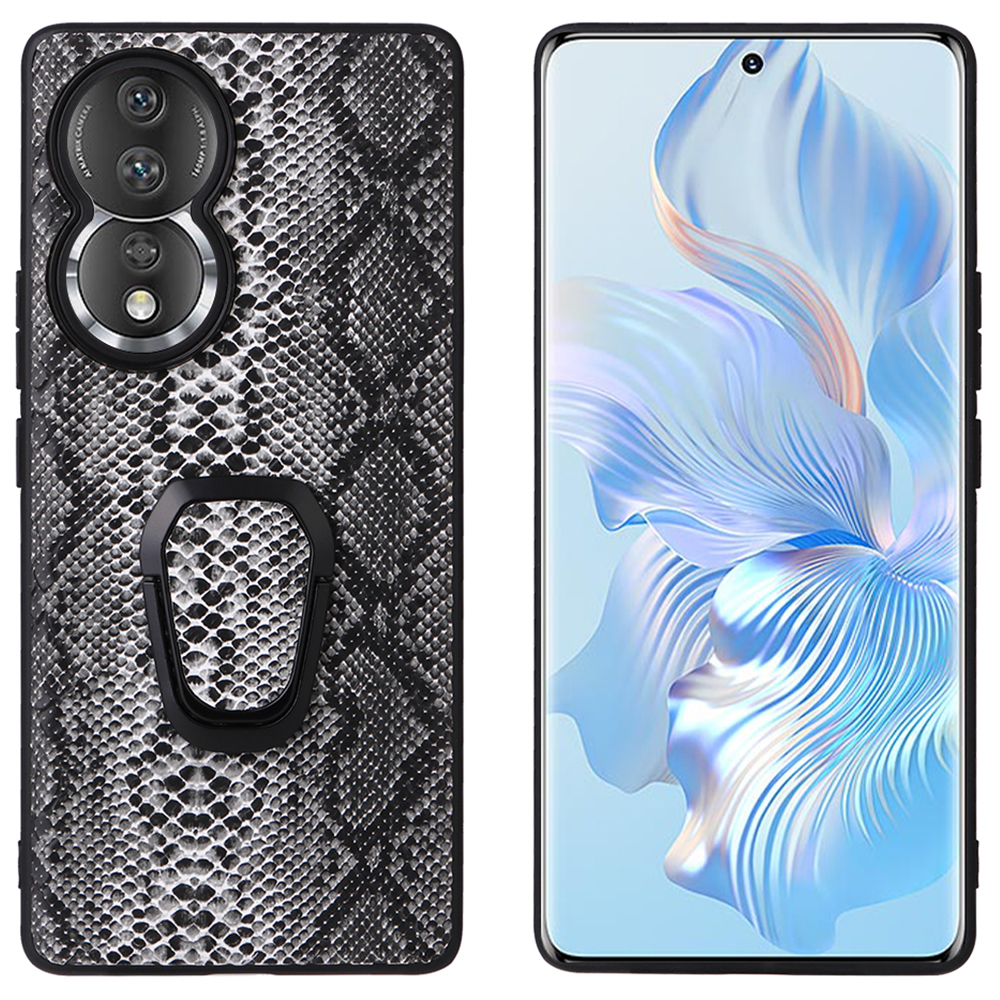 

Für Die Ehre 80 5G PU Leder+tpu+pc Schockdichte Deckung Textur Anti-slip-kickstand-telefonhülle - Schlangenstruktur, Honor 80 5G