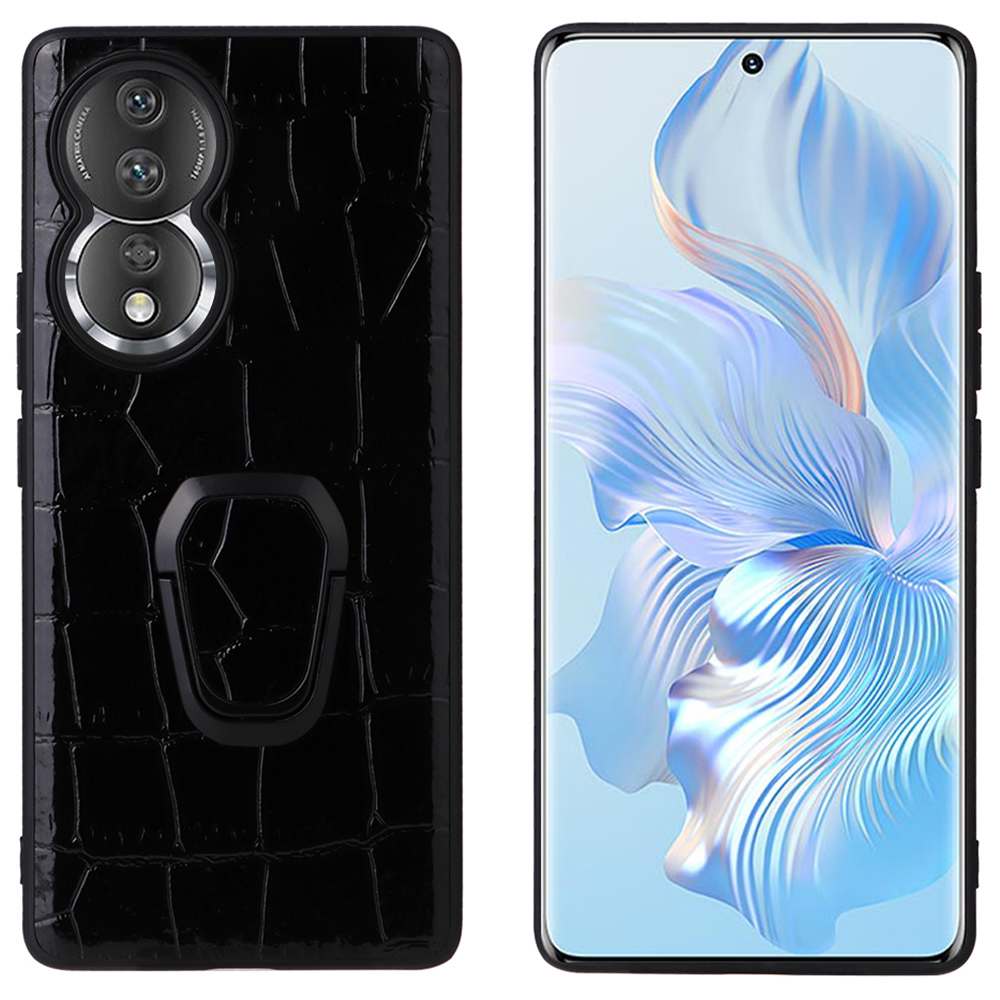 

Für Die Ehre 80 5G PU Leder+tpu+pc Schockdichte Deckung Textur Anti-slip-kickstand-telefonhülle - Krokodilstruktur, Honor 80 5G