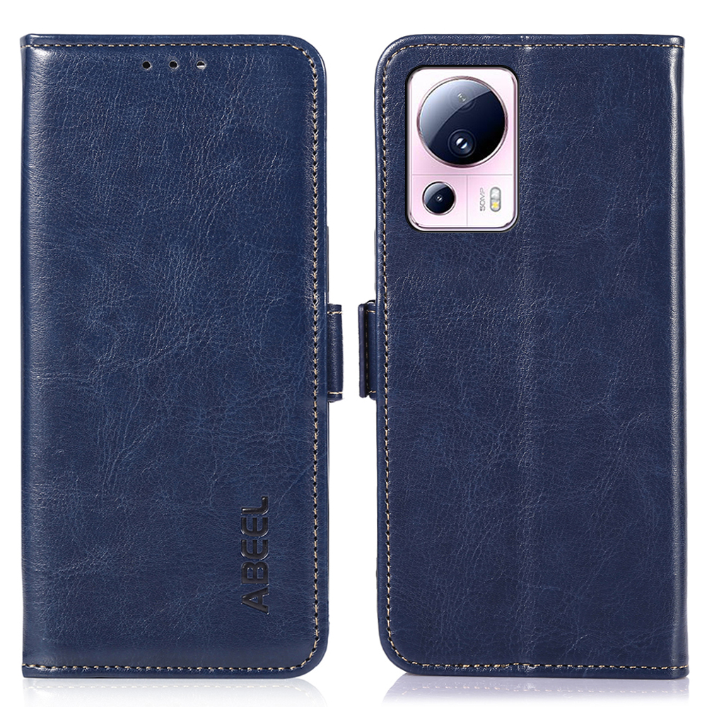 

Abel Für Xiaomi 13 Lite / Civi 2 5G PU Leder Flip Cover Case Crazy Horse Textur Stand Wallet Mobiltelefonabdeckung - Blau, Xiaomi 13 Lite