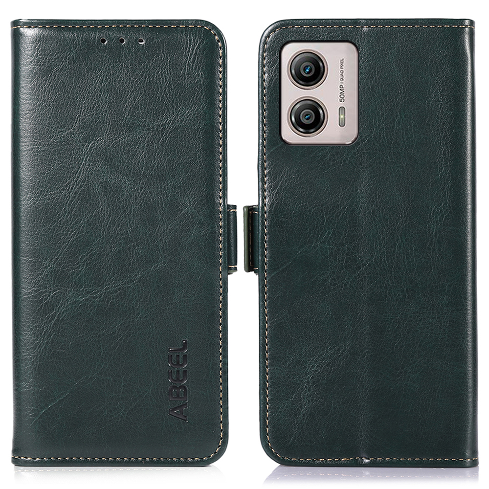 

Abeel Für Motorola Moto G53 5G Anti-Scratch PU Leder Hülle Verrückte Pferdestruktur Wallet Telefonabdeckung - Grün, Motorola Moto G53 5G