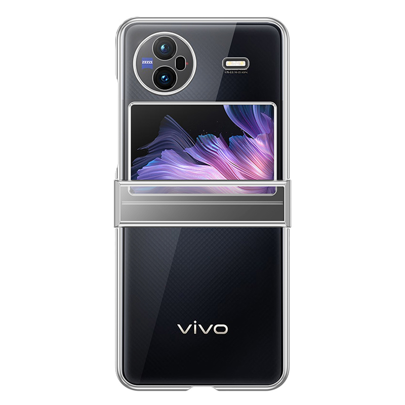 

Für Vivo X Flip Hind Protection PC Phone Hülle Elektroplattenklapperabdeckung - Silber, vivo X Flip